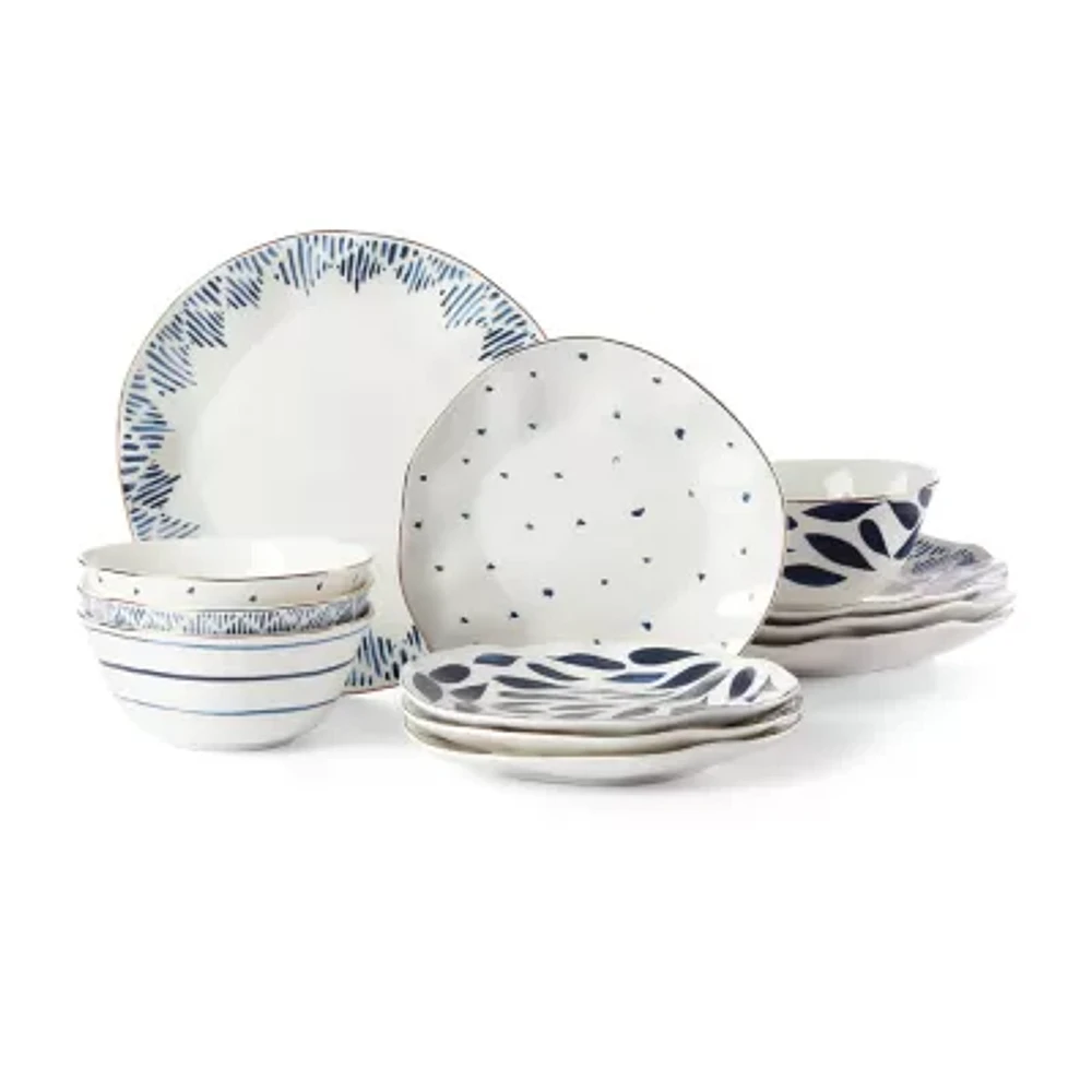 Lenox Blue Bay 12-pc. Porcelain Dinnerware Set