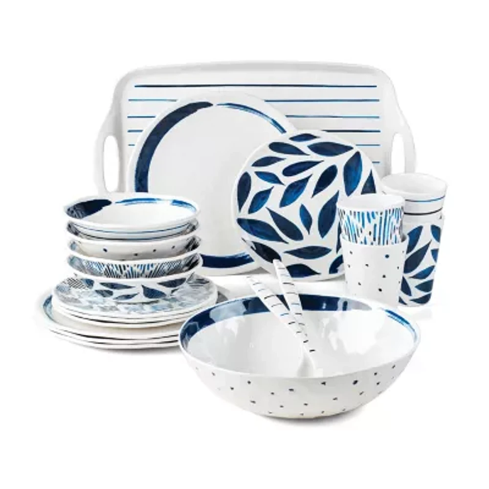 Lenox Blue Bay 20-pc. Melamine Dinnerware Set