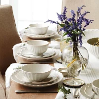 Lenox French Perle Scallop White 12-pc. Stoneware Dinnerware Set