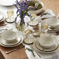 Lenox French Perle Scallop White 12-pc. Stoneware Dinnerware Set