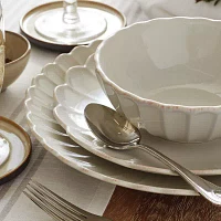 Lenox French Perle Scallop White 12-pc. Stoneware Dinnerware Set