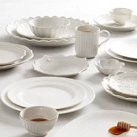 Lenox French Perle Scallop White 12-pc. Stoneware Dinnerware Set