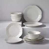 Lenox French Perle White 12-pc. Stoneware Dinnerware Set