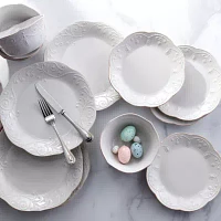 Lenox French Perle White 12-pc. Stoneware Dinnerware Set