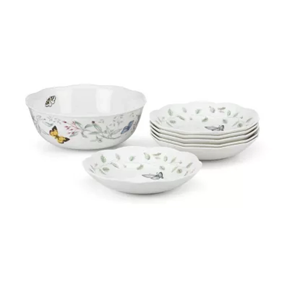 Lenox Butterfly Meadow Porcelain Salad Bowl Set