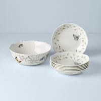 Lenox Butterfly Meadow Porcelain Salad Bowl Set