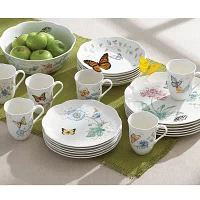 Lenox Butterfly Meadow Porcelain Salad Bowl Set