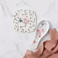 Lenox Butterfly Meadow Porcelain Spoon Rest