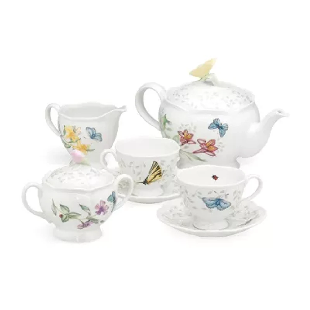 Lenox Butterfly Meadow 7pc. Porcelain Tea Set