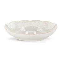 Lenox French Perle White Stoneware Chip & Dip Sets