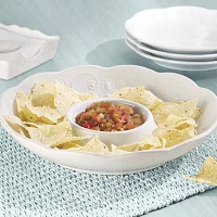 Lenox French Perle White Stoneware Chip & Dip Sets