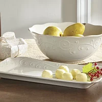 Lenox French Perle White Stoneware Serving Tray