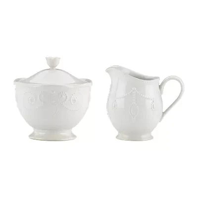 Lenox French Perle White Stoneware Sugar & Creamer Sets