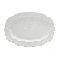 Lenox French Perle White Stoneware Serving Platter