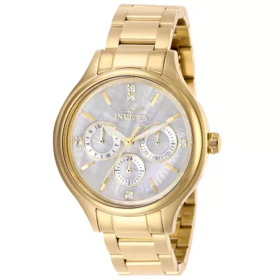 Invicta Womens Gold Tone Stainless Steel Bracelet Watch 28654