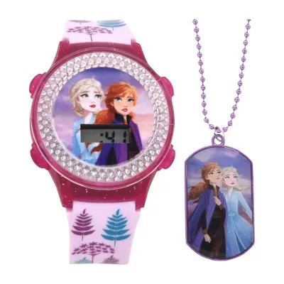Disney Frozen Girls Automatic Digital Purple 2-pc. Watch Boxed Set Fzn45015jc