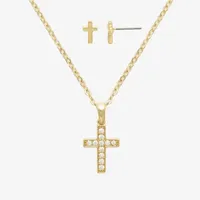 Mixit Hypoallergenic Gold Tone 2-pc. Cross Jewelry Set