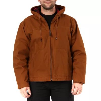Smiths Workwear Flannel Lined Mens Hooded Work Jacket