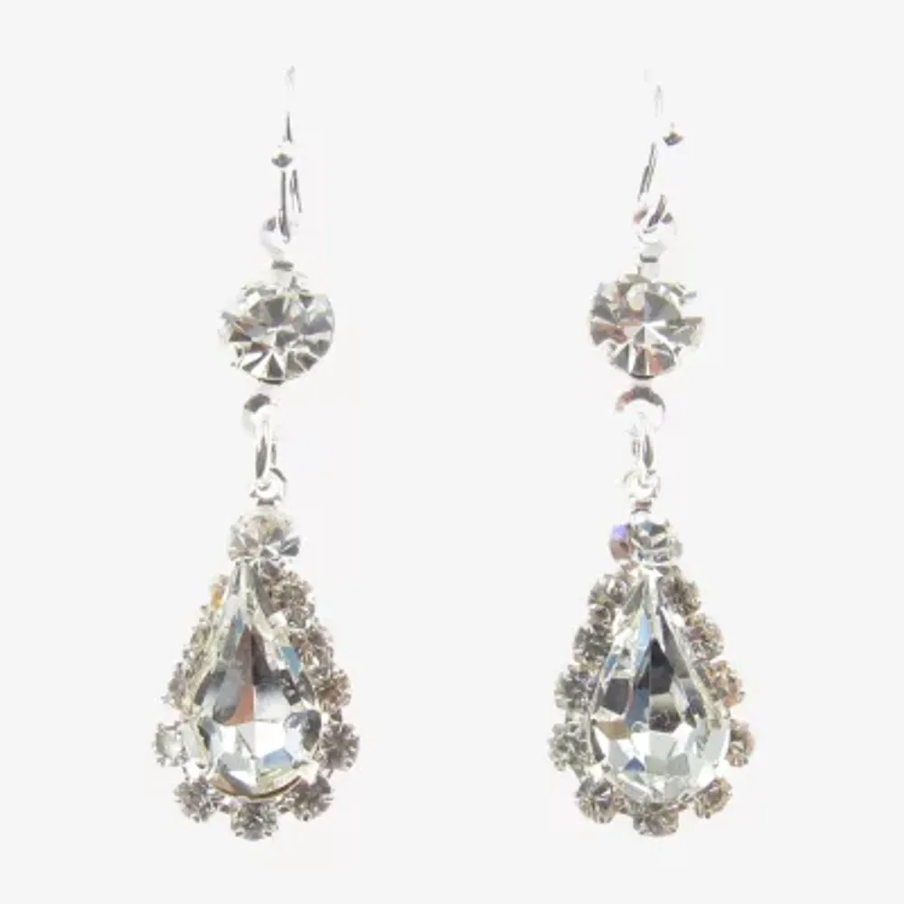 Vieste Rosa Crystal Round Drop Earrings