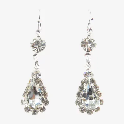 Vieste Rosa Crystal Round Drop Earrings