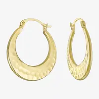 10K Gold 19.3mm Round Hoop Earrings