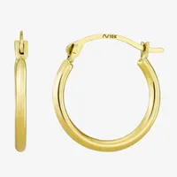 10K Gold 22mm Round Hoop Earrings