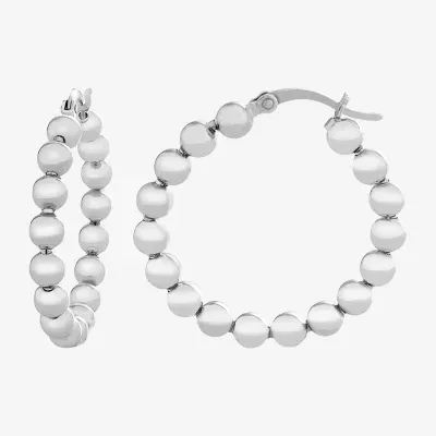 Sterling Silver 30mm Round Hoop Earrings