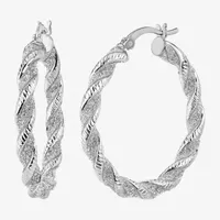 Sterling Silver 35mm Hoop Earrings