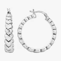 Sterling Silver 33.2mm Hoop Earrings