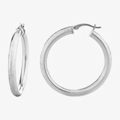 Sterling Silver 38mm Hoop Earrings