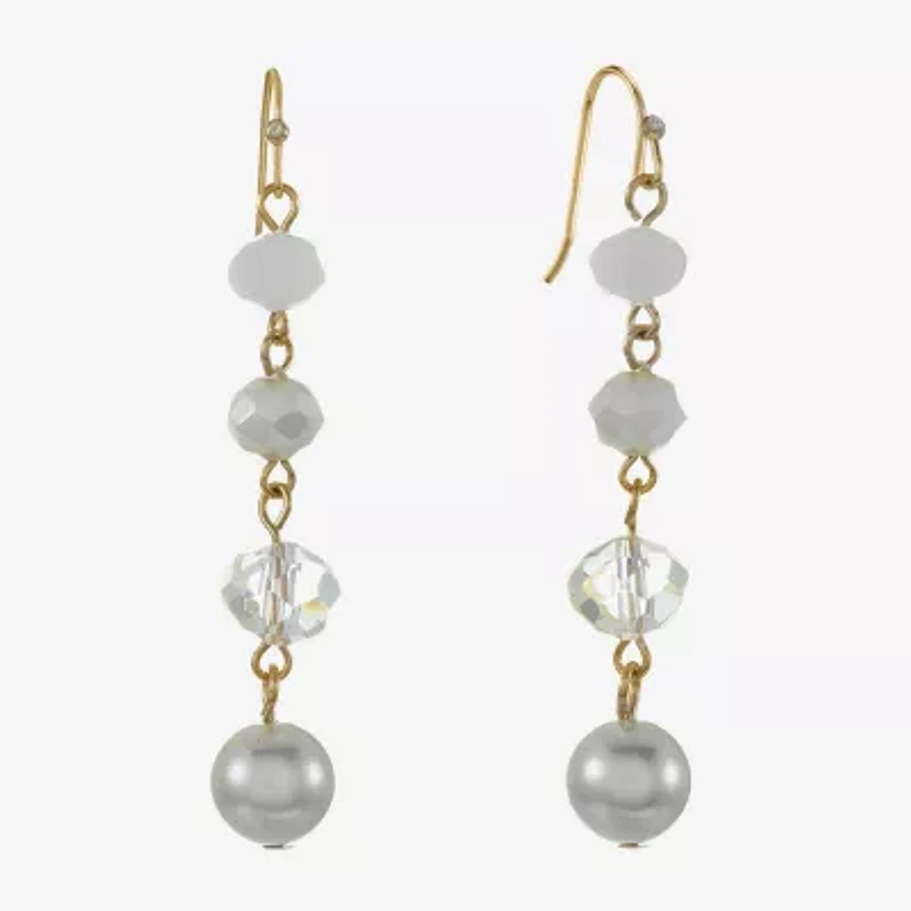 Liz Claiborne Simulated Pearl Drop Earrings