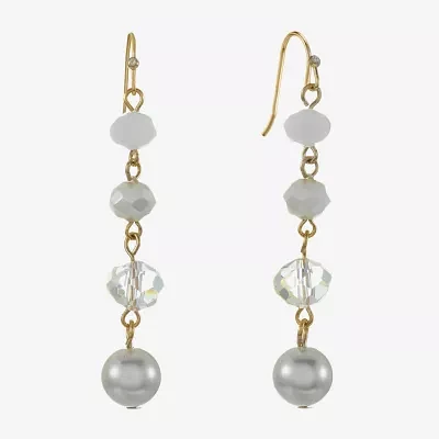 Liz Claiborne Simulated Pearl Drop Earrings
