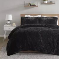 Intelligent Design Leena Shaggy Fur Duvet Cover Set