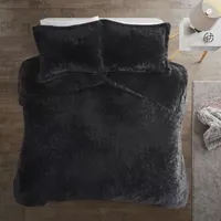 Intelligent Design Leena Shaggy Fur Duvet Cover Set