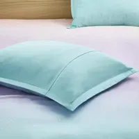 Mi Zone Sparkle Metallic Glitter Printed Reversible Comforter Set with decorative pillow