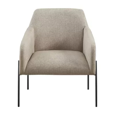 Madison Park Cabrillo Beige Metal Leg Accent Chair