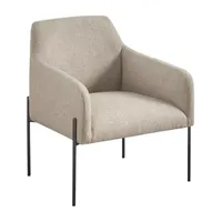 Madison Park Cabrillo Beige Metal Leg Accent Chair