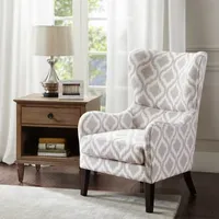 Madison Park Leda Winged Back Upholstered Armchair