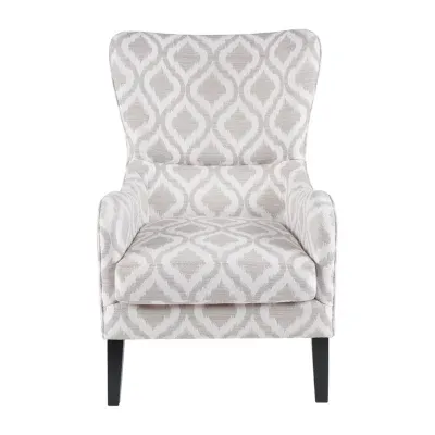 Madison Park Leda Winged Back Upholstered Armchair