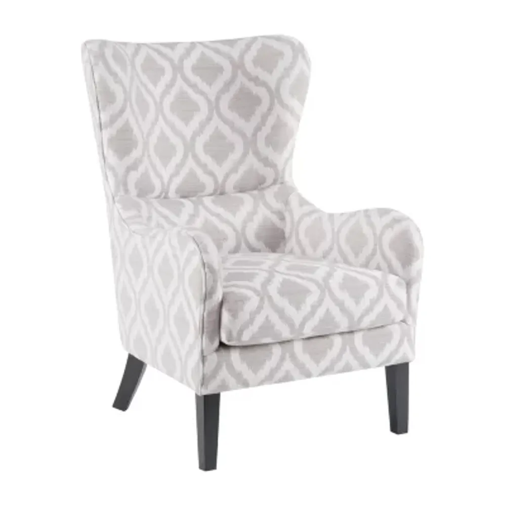 Madison Park Leda Winged Back Upholstered Armchair