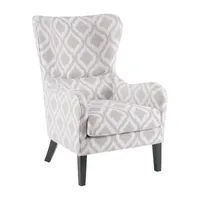 Madison Park Leda Winged Back Upholstered Armchair