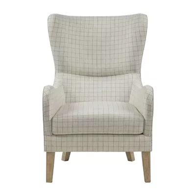 Madison Park Leda Winged Back Upholstered Armchair