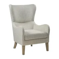 Madison Park Leda Winged Back Upholstered Armchair