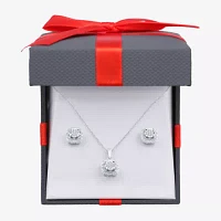 1/10 CT. T.W. Natural White Diamond Sterling Silver 2-pc. Jewelry Set