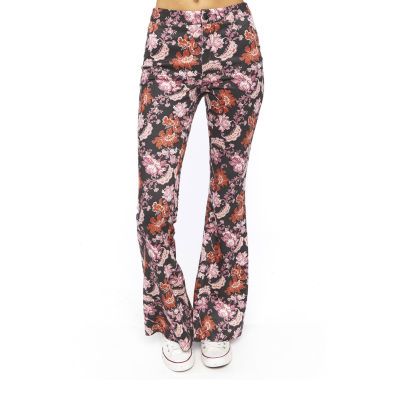 Forever 21-Juniors Womens Mid Rise Flare Pull-On Pants