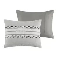 INK+IVY Lennon 3 Piece Organic Cotton Jacquard Duvet Cover Set