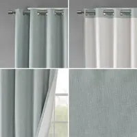 Sunsmart Arlie 100"W X 84"L Energy Saving Blackout Grommet Top Patio Door Curtain