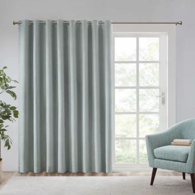 Sunsmart Arlie 100"W X 84"L Energy Saving Blackout Grommet Top Patio Door Curtain