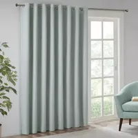 Sunsmart Arlie 100"W X 84"L Energy Saving Blackout Grommet Top Patio Door Curtain