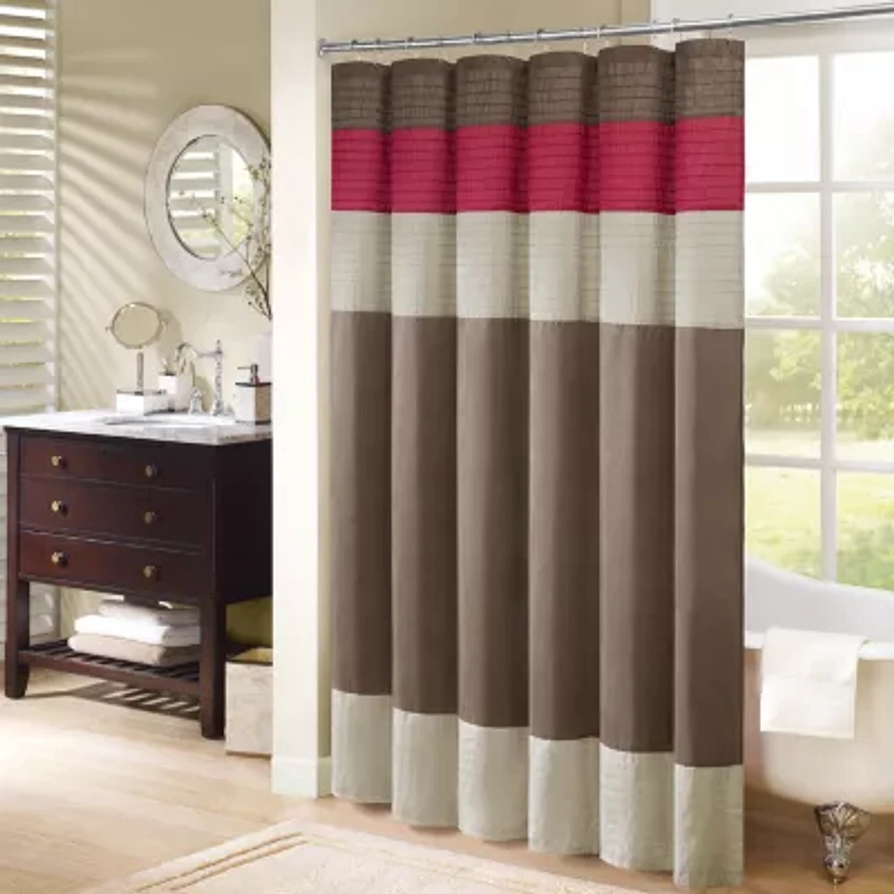 Madison Park Monroe Pleated Shower Curtain